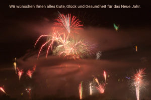 Wir wünschen Ihnen alles Gute, Glück und Gesundheit für das Neue Jahr.